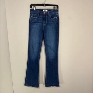 Paige Laurel Canyon Jeans Womens 26 Blue Dark Wash High Rise Bootcut Denim